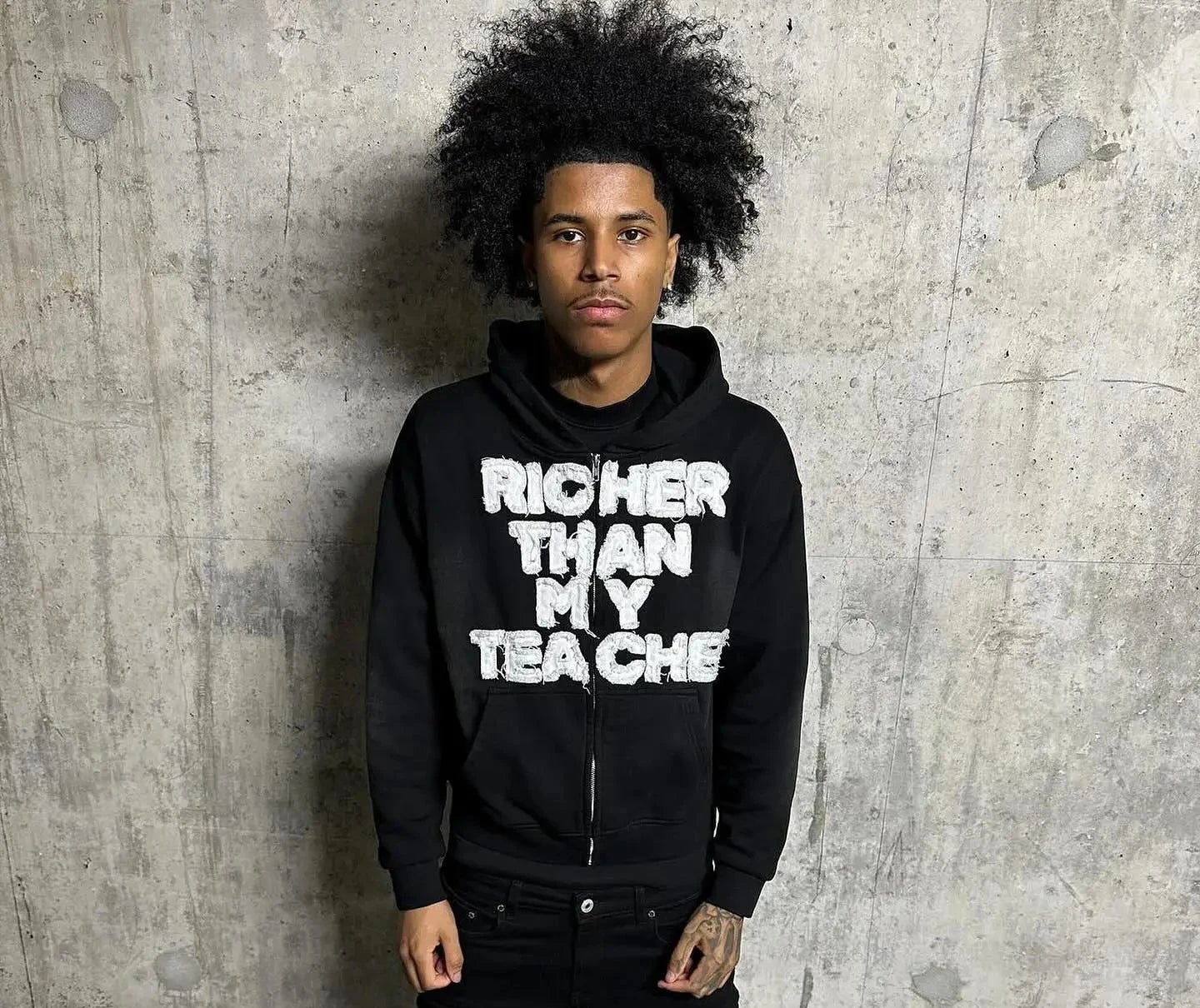 Richer Than My Teacher | Oversized Zip Hoodie