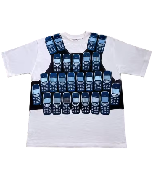 Nokia #Dealer Armor Graphic T-Shirt – Retro Mobile Streetwear White