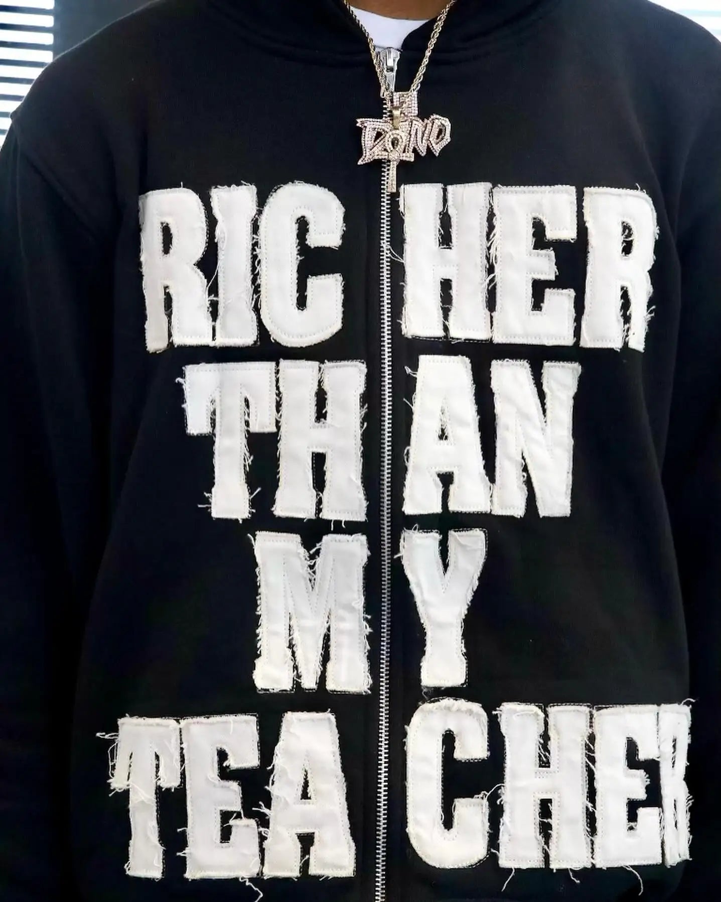 Richer Than My Teacher | Oversized Zip Hoodie