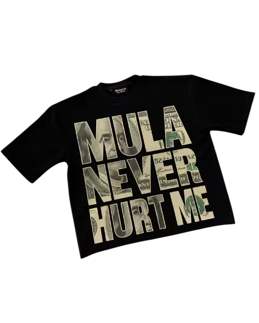 FAST + LIFE | “Mula Never Hurt Me” | Streetwear Graphic T-Shirt, Money Print