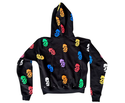 WHO CARES GET SOME MONEY | Heavy Oversize Blank Zip Hoodie